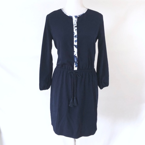 NWOT Shoshanna navy blue shirtdress Henrietta 4 - Picture 2 of 8